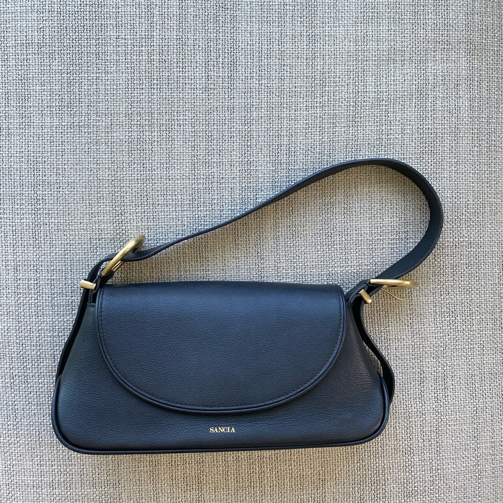Black Leather Shoulder Bag